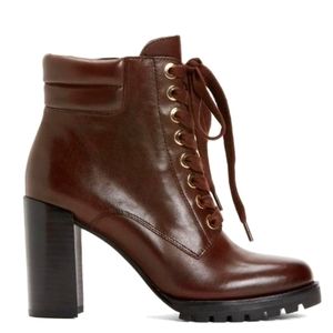PAIGE Nicole High Heel Brown Leather Boots 7.5